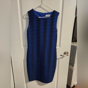Calvin Klein Royal Blue and Black Dress